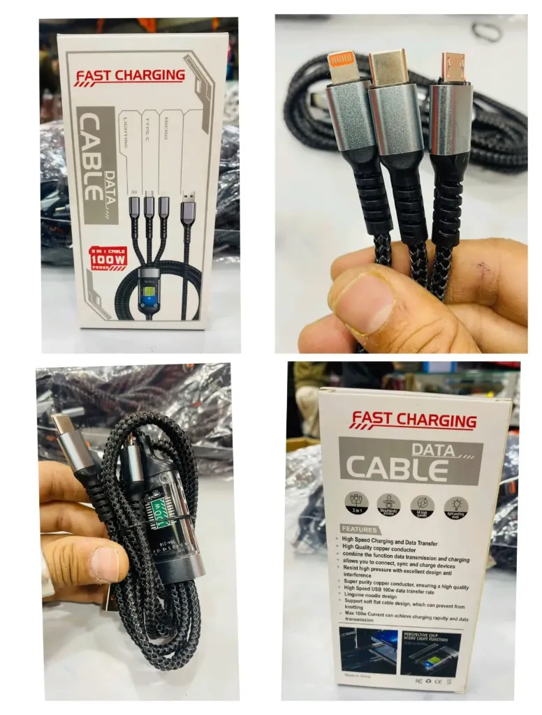 3in1 100W Metal Cable