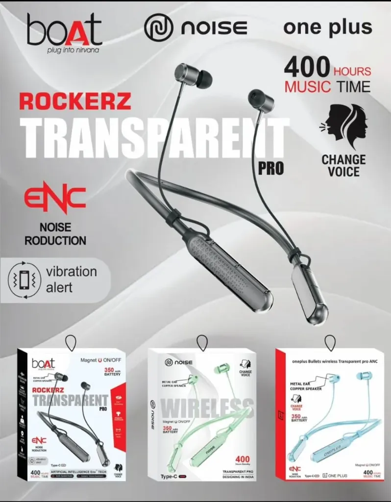 Boat/ Noise/ One+ Transparent Pro Neckband