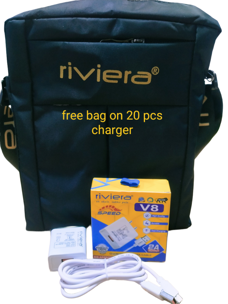 RIVIERA SPEED V8/micro, 2A charger- cross bag free on 20 pcs charger