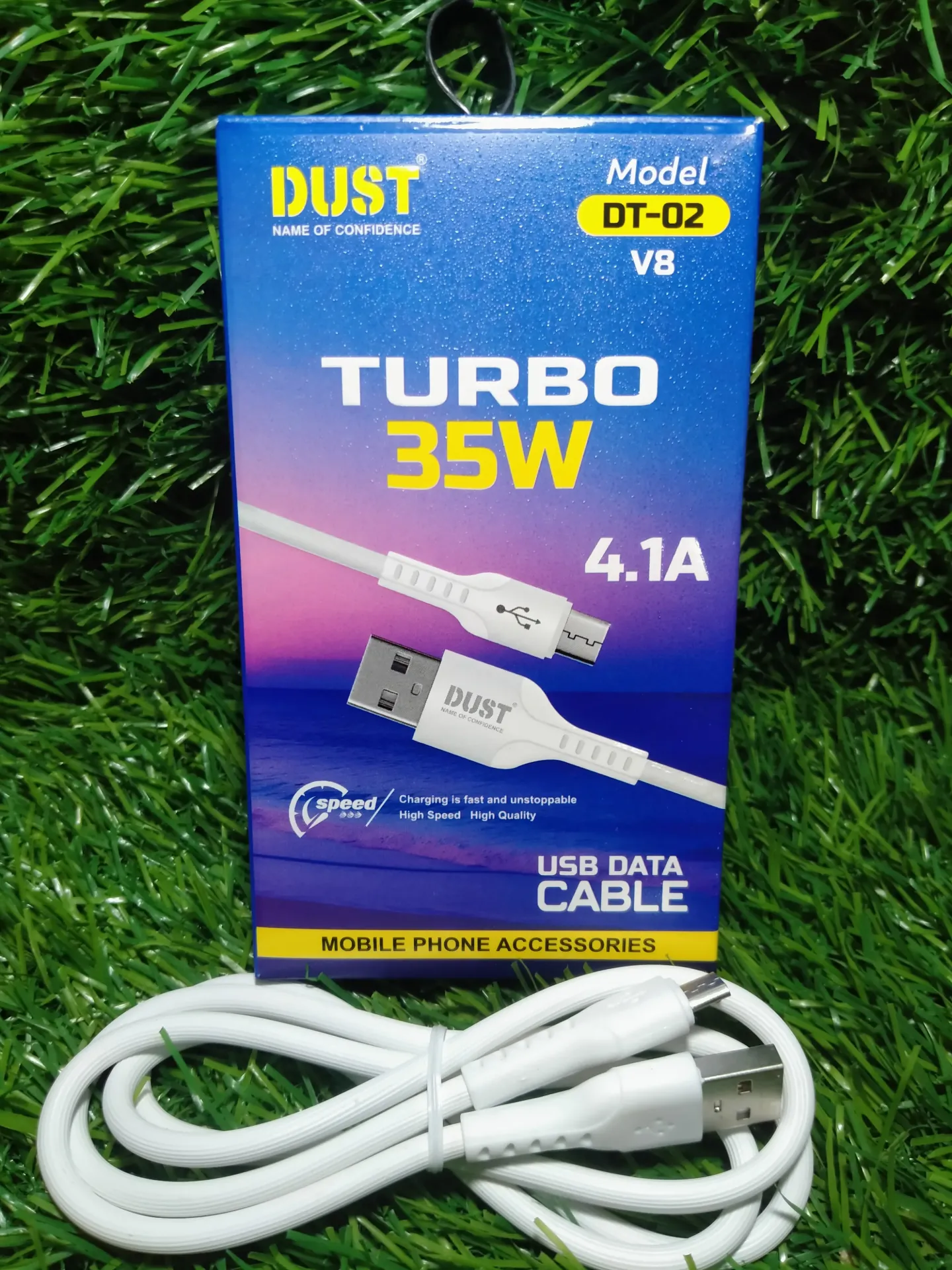 DUST DT-02 ,35W, 4.1A turbo v8/micro usb data cable