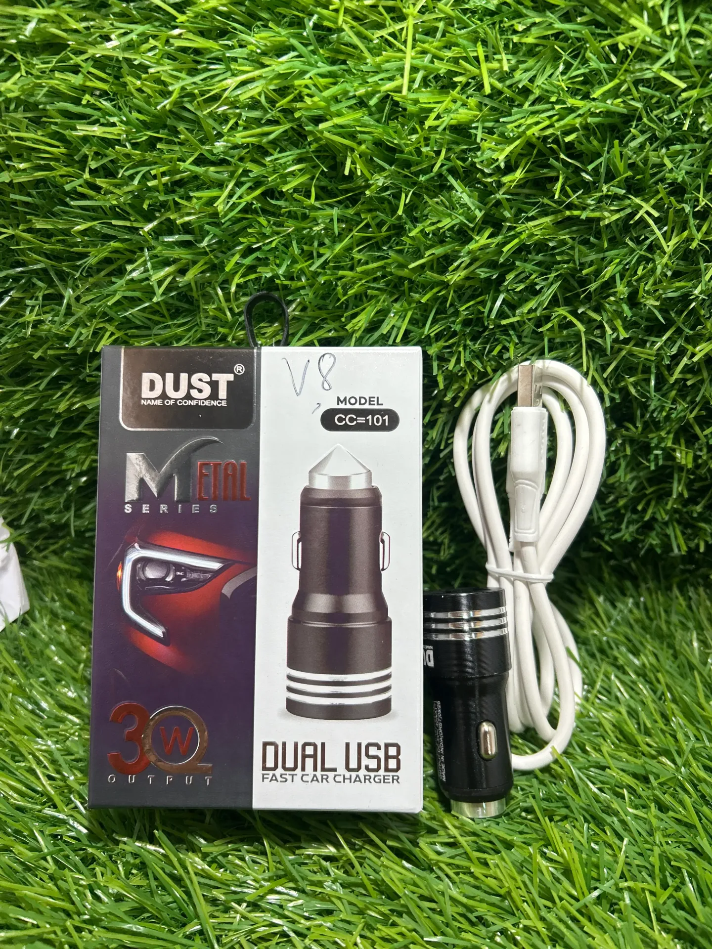 DUST CC-101/30W Metal doul USB Car Charger with Cable