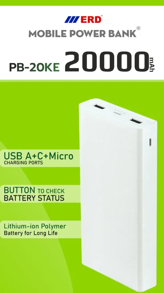ERD PB-20KE 20000mAh powerbank/ Batterybank