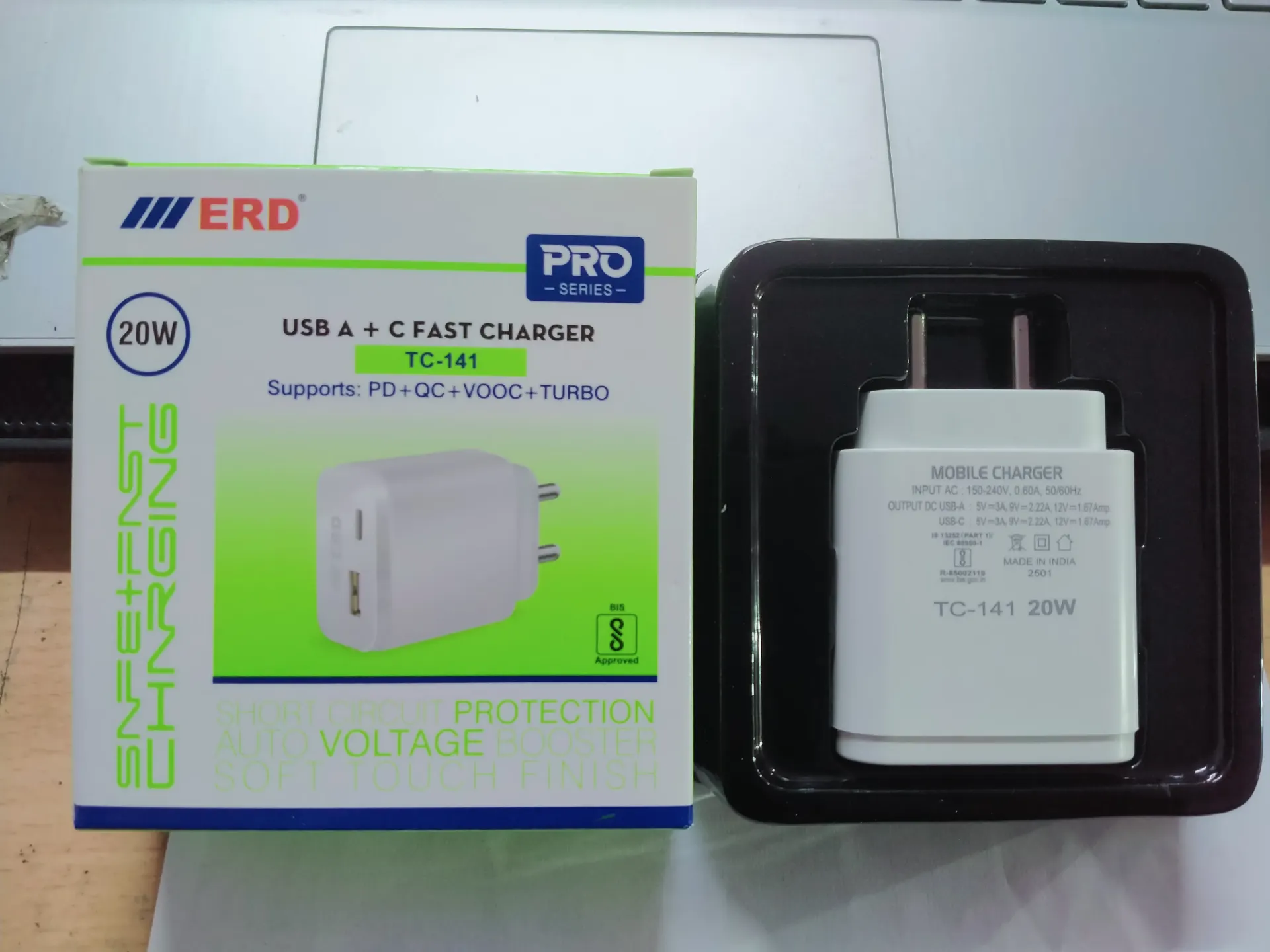 ERD TC-141 ,20W, QC+ PD vooc turbo dock charger