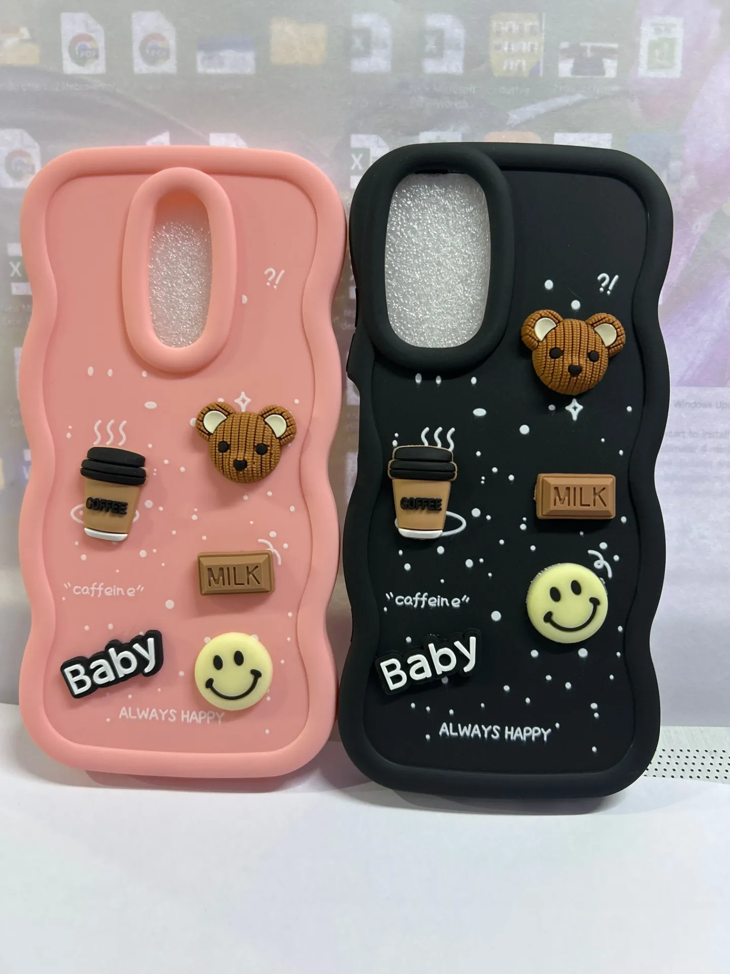 Girls Coffee Case With Curv Cut COVER (Oppo reno 11 pro)