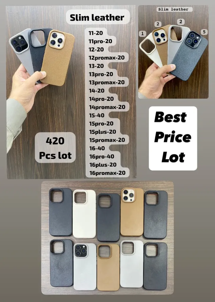 I-PHONE SLIM LEATHER CASE COVER (IP 13 PRO)