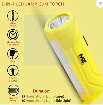 MZ M901 12W Laser + 7 SMD COB, 1200mAh Battery Torch