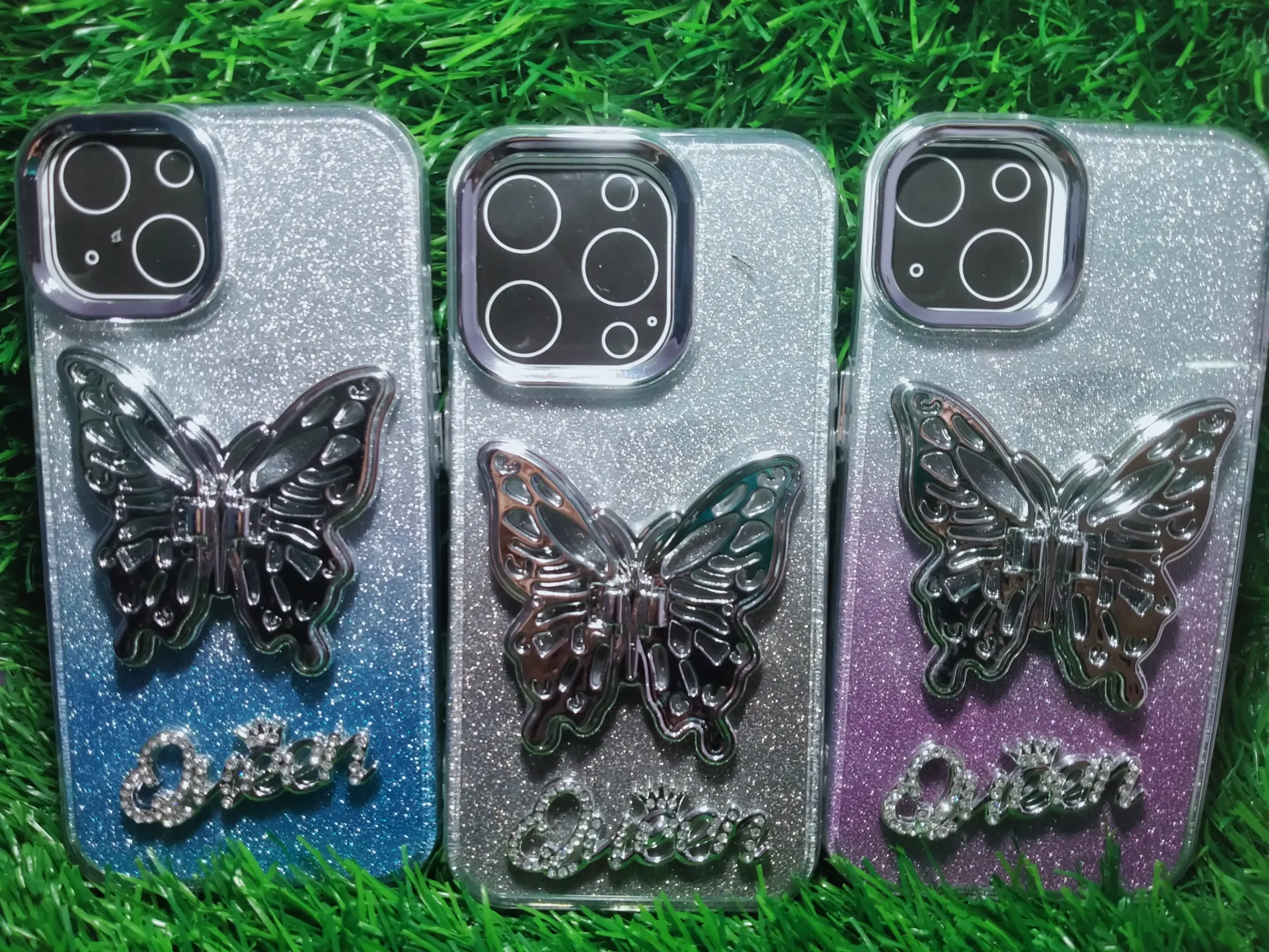 New butterfly Queen case(with stand)- iphone,1+ (IP XS)