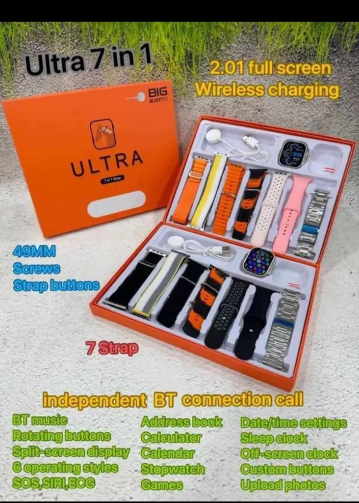 Smart Watch Ultra 7in1 7 strap in side