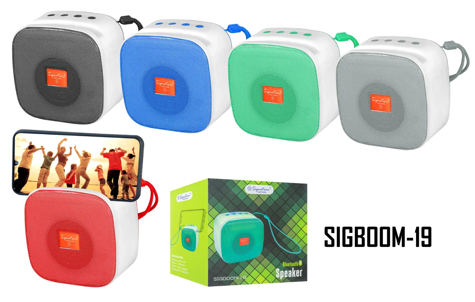 Signature Sigboom-19 bluetooth speaker with mobile stand
