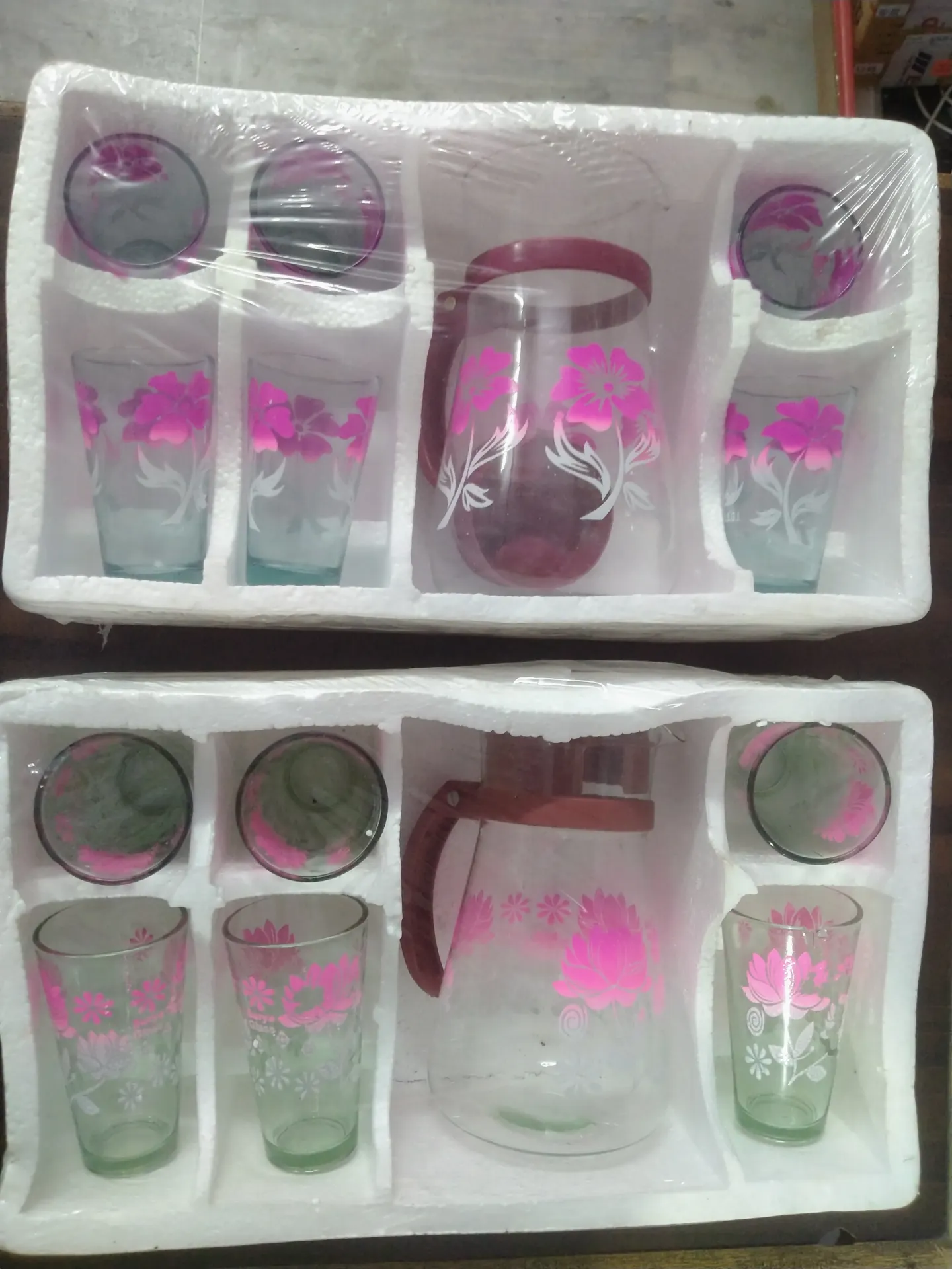 VANYA glass lemon set (6glass,+1Jug)