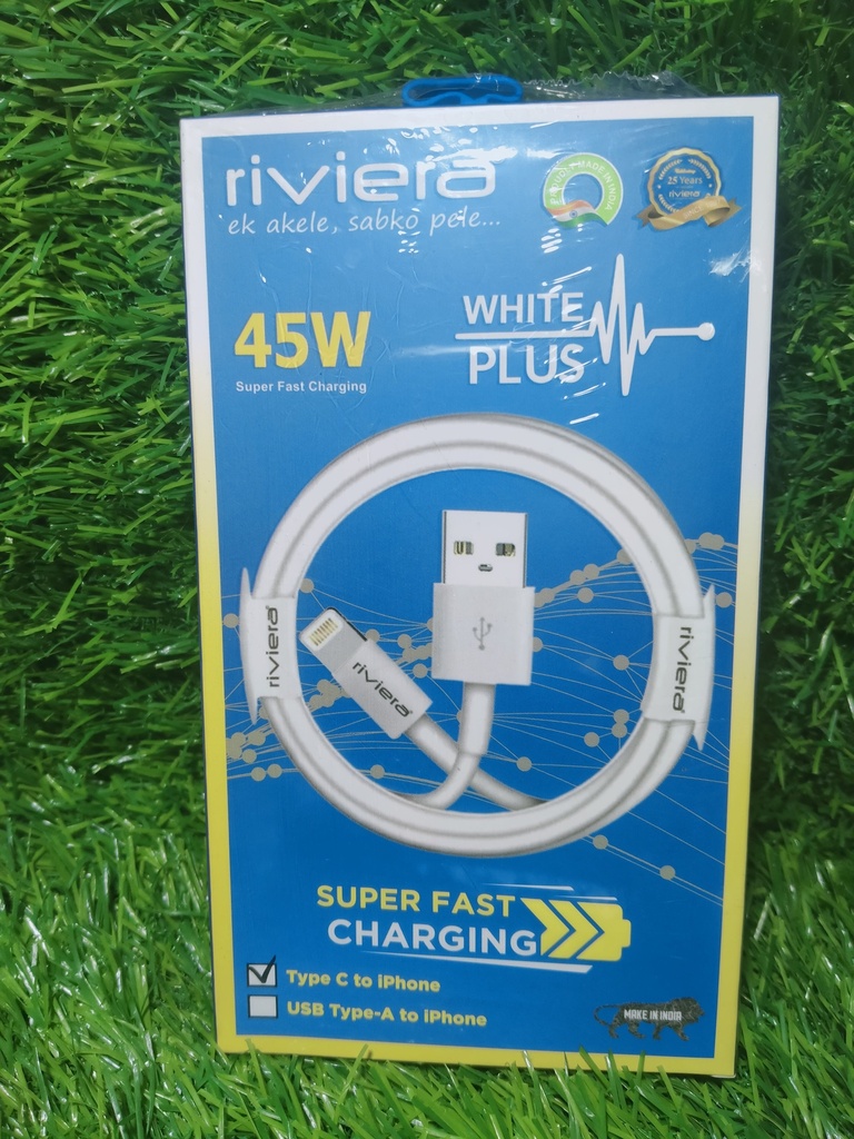 RIVIERA 45W type- C to iphone cable white plus⁸