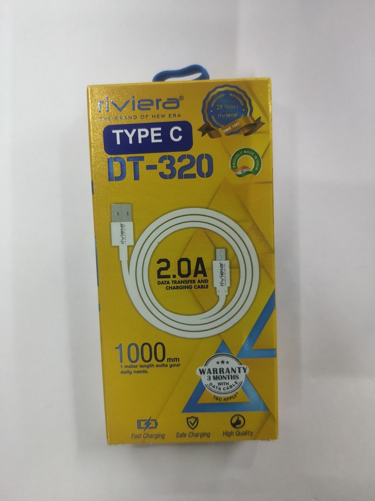 Riviera DT-320/Type c Cable/ 20w cable