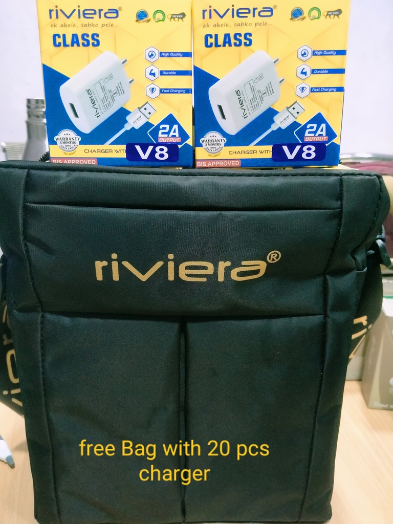 Riviera Class V8 Charger cross bag free on 20 pcs charger