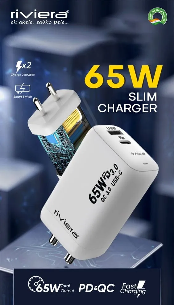 Riviera 65W/PD&QC Charger