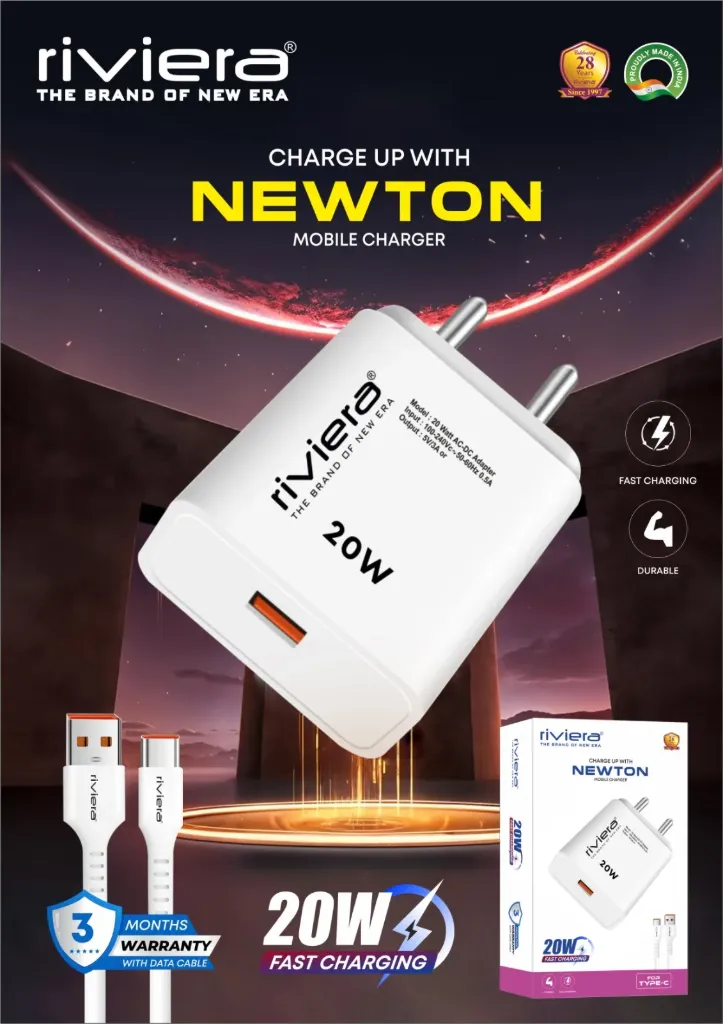 Riviera Newton  20watt Type C Charger