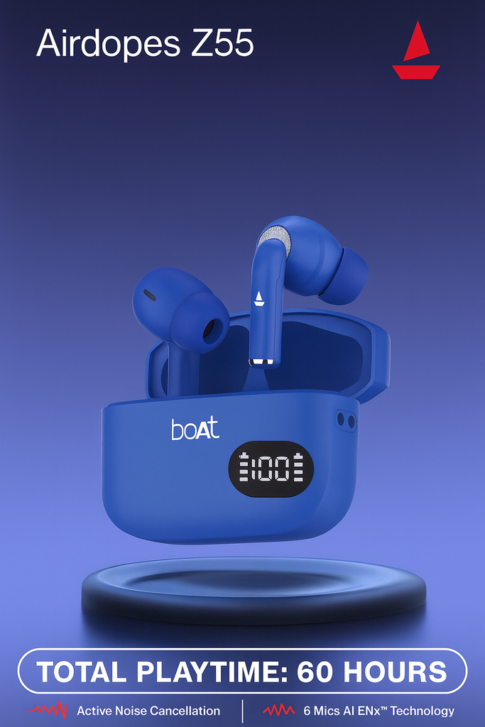 Boat Airdopes Z55 Bluetooth Wireless Earbuds
